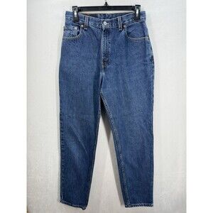 Vtg Levis 550 Jeans Womens 10M 28x30 Dark Wash High Rise Relaxed Tapered USA Y2K